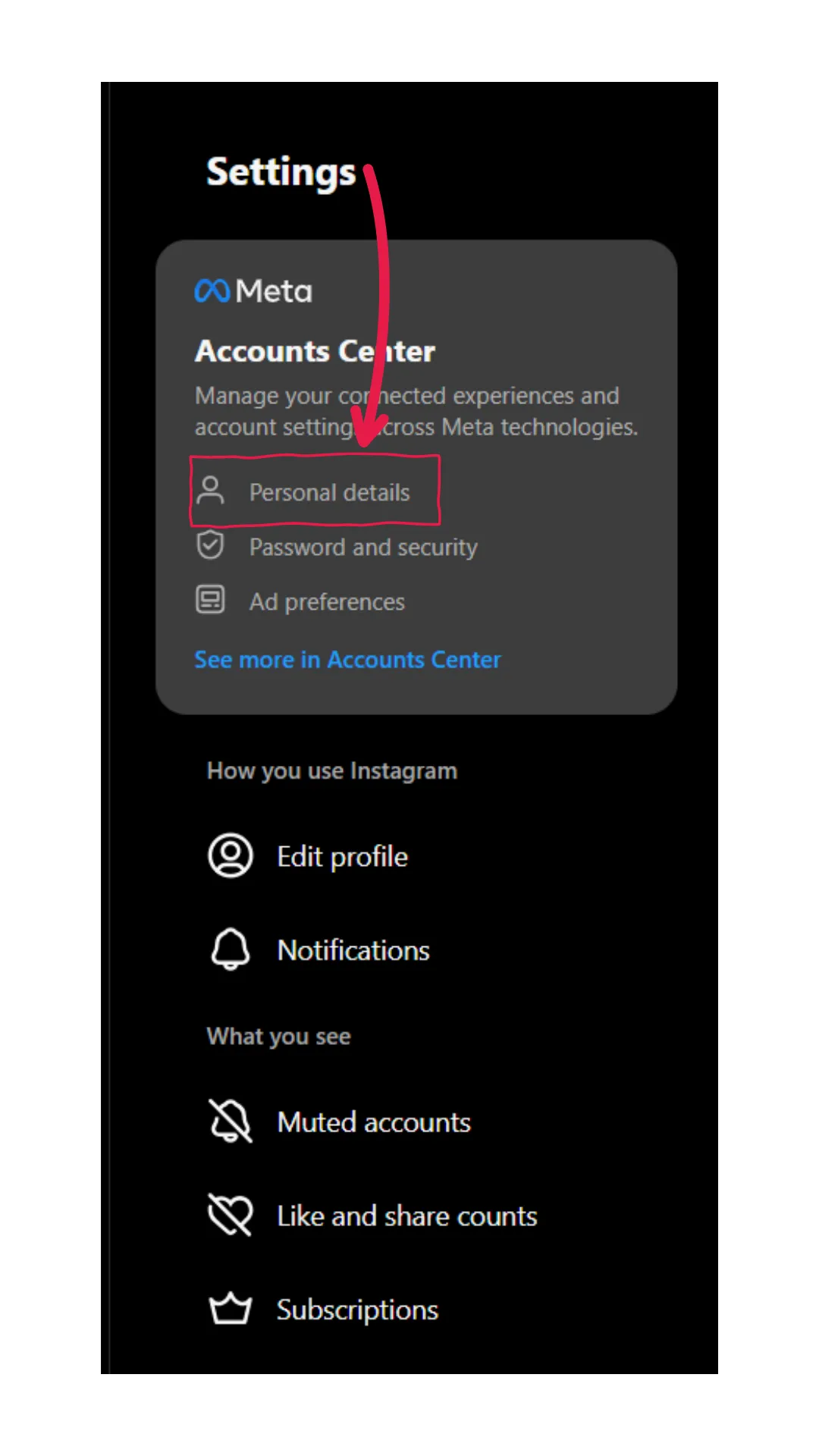 Delete an Instagram Account from Desktop